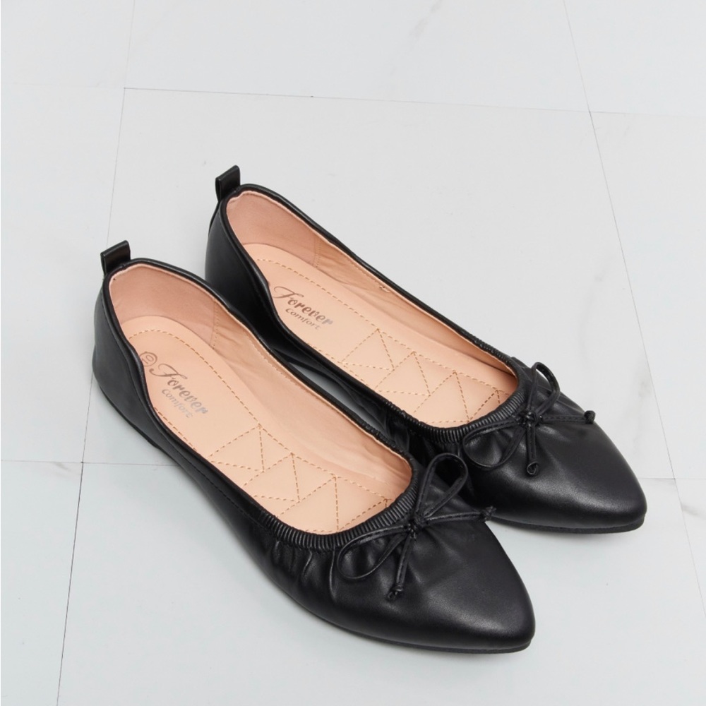 Forever Link Bow Detail Pointed Toe Flats